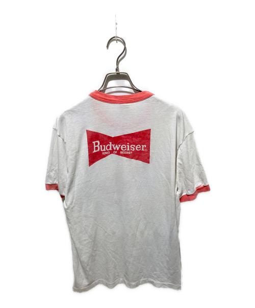 signal（シグナル）signal (シグナル) 80's BUDWEISER リンガーTシャツ ピンク×ホワイト サイズ:Lの古着・服飾アイテム