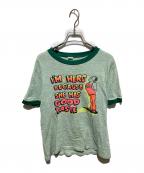 リンガーTシャツリンガーティーシャツ）の古着「リンガーTシャツ」｜グリーン
