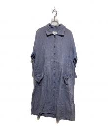 FLAXby jeanne engelhart（フラックス・バイ・ジーン・エンゲラール）の古着「リネンワンピース」｜ネイビー