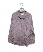 FLAXフラックス）の古着「古着リネンシャツ」｜パープル