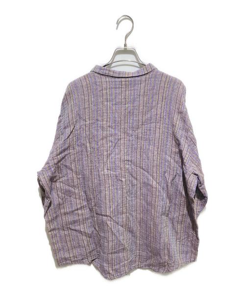 FLAX（フラックス）FLAX (フラックス) 古着リネンシャツ パープル サイズ:Mの古着・服飾アイテム
