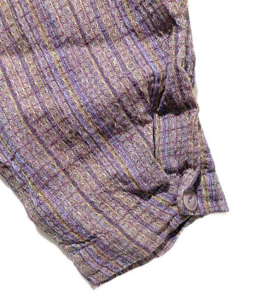FLAX（フラックス）FLAX (フラックス) 古着リネンシャツ パープル サイズ:Mの古着・服飾アイテム
