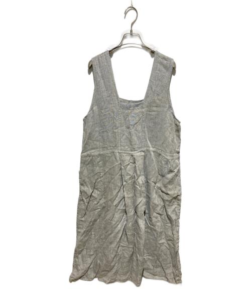 FLAX by jeanne engelhart（フラックス バイ ジーン エンゲラール）FLAX by jeanne engelhart (フラックス バイ ジーン エンゲラール) リネンワンピース グレー サイズ:Ｌの古着・服飾アイテム