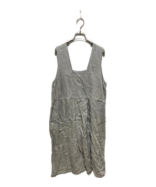FLAX by jeanne engelhart（フラックス バイ ジーン エンゲラール）FLAX by jeanne engelhart (フラックス バイ ジーン エンゲラール) リネンワンピース グレー サイズ:Ｌの古着・服飾アイテム
