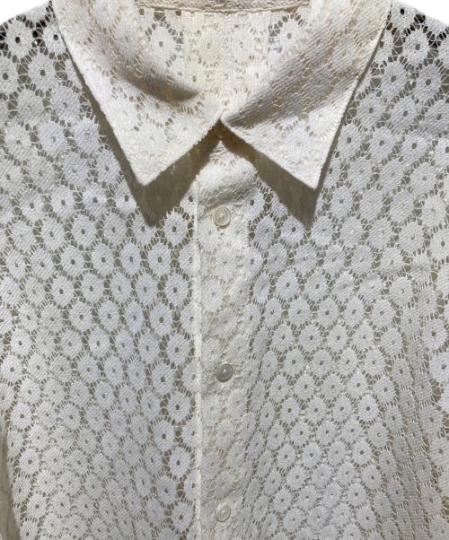 MACPHEE（マカフィー）MACPHEE (マカフィー) 25AW フロッキーレース レギュラーカラーシャツ アイボリー サイズ:38の古着・服飾アイテム