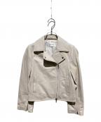 FRAY IDフレイ アイディー）の古着「レザーライダースジャケット」｜アイボリー