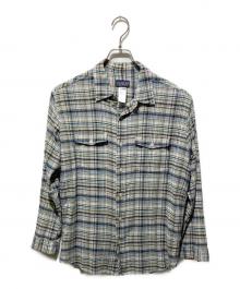 Patagonia（パタゴニア）の古着「チェックシャツ」｜ベージュ×ホワイト