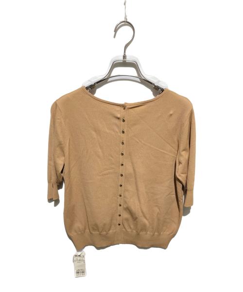 23区（ニジュウサンク）23区 (ニジュウサンク) バックボタンニット キャメル サイズ:38 未使用品の古着・服飾アイテム