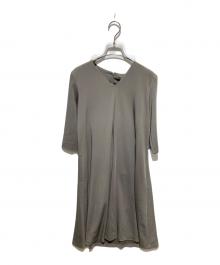 23区（ニジュウサンク）の古着「ストレッチジャージー フレアワンピース」｜グリーン