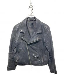 DOMENICO+SAVIO（ドメニコアンドサビオ）の古着「ゴートスキンライダースジャケット」｜ブラック