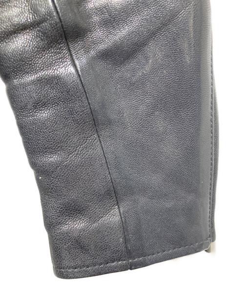 DOMENICO+SAVIO（ドメニコアンドサビオ）DOMENICO+SAVIO (ドメニコアンドサビオ) ゴートスキンライダースジャケット ブラック サイズ:38の古着・服飾アイテム