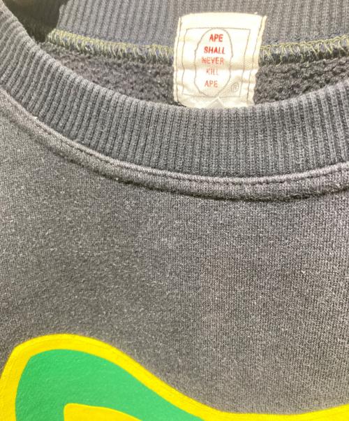 A BATHING APE（アベイシングエイプ）A BATHING APE (アベイシングエイプ) プリントスウェット milo ブラック サイズ:ＸＬの古着・服飾アイテム