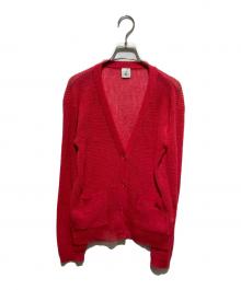 6(ROKU) BEAUTY&YOUTH（ロク ビューティーアンドユース）の古着「SUKE TUCK CARDIGAN/シアーカーディガン」｜レッド