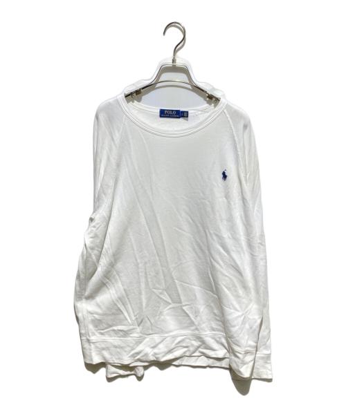 POLO RALPH LAUREN（ポロ・ラルフローレン）POLO RALPH LAUREN (ポロ・ラルフローレン) ラグランスウェット ホワイト サイズ:Ｌの古着・服飾アイテム