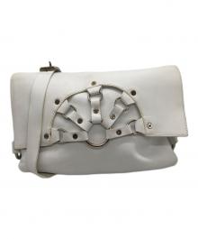 CELINE（セリーヌ）の古着「リングデザインショルダーバッグ」｜ホワイト