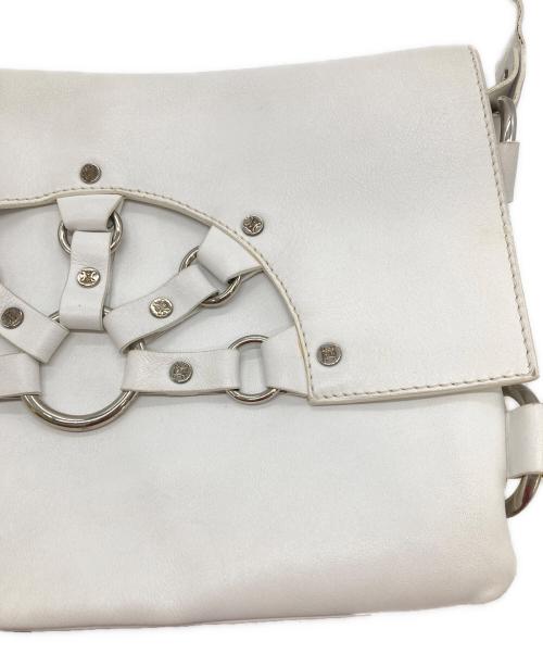 CELINE（セリーヌ）CELINE (セリーヌ) リングデザインショルダーバッグ ホワイトの古着・服飾アイテム