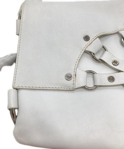 CELINE（セリーヌ）CELINE (セリーヌ) リングデザインショルダーバッグ ホワイトの古着・服飾アイテム