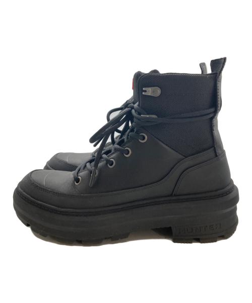HUNTER（ハンター）HUNTER (ハンター) レースアップブーツ ブラック サイズ:UK5の古着・服飾アイテム