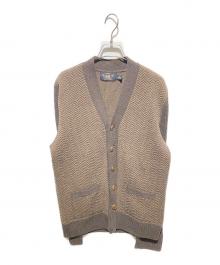 RRL（ダブルアールエル）の古着「カシミヤ混ヘリンボーンニットカーディガン」｜ブラウン