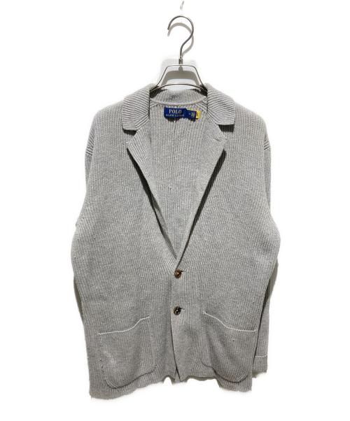 POLO RALPH LAUREN（ポロ・ラルフローレン）POLO RALPH LAUREN (ポロ・ラルフローレン) ニットテーラードジャケット グレー サイズ:Mの古着・服飾アイテム