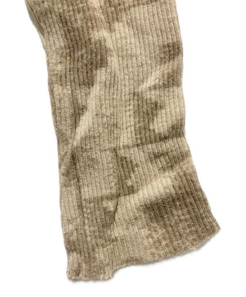 goa（ゴア）goa (ゴア) y2k 総柄ロングカットソー ベージュ サイズ:不明の古着・服飾アイテム