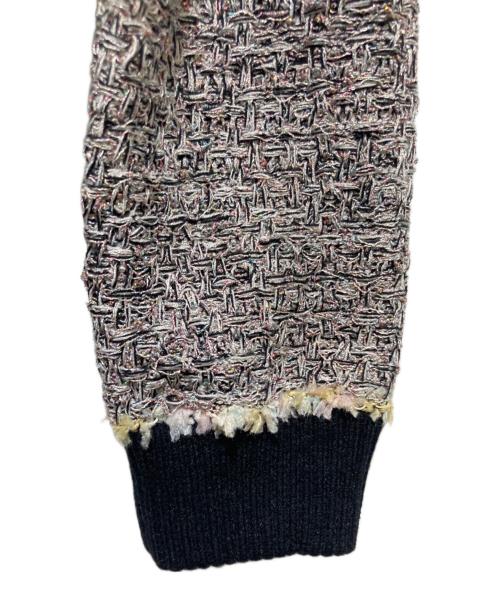 CELFORD（セルフォード）CELFORD (セルフォード) ツイードニットジップブルゾン パープル サイズ:1の古着・服飾アイテム