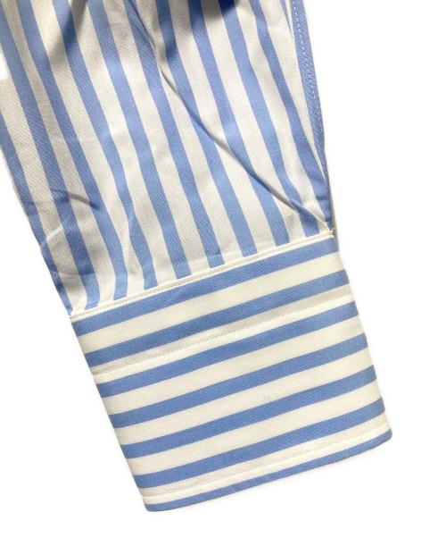 FAIRFAX（フェアファックス）FAIRFAX (フェアファックス) THOMAS MASON (トーマスメイソン) ストライプシャツ ブルー サイズ:14/37の古着・服飾アイテム
