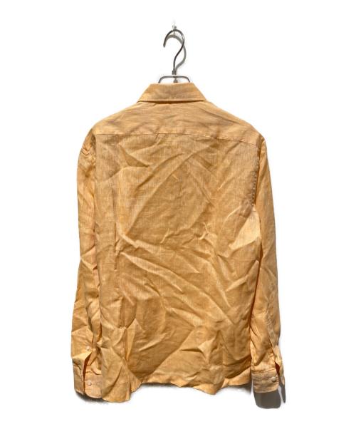 FAIRFAX（フェアファックス）FAIRFAX (フェアファックス) プルオーバーリネンシャツ オレンジ サイズ:Ｍの古着・服飾アイテム