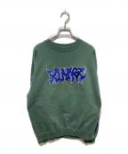 X-LARGEエクストララージ）の古着「METAL CREW SWEAT/刺繍スウェット」｜グリーン