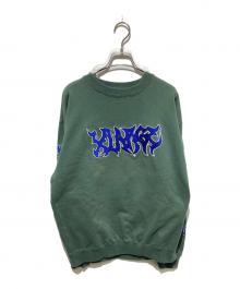 X-LARGE（エクストララージ）の古着「METAL CREW SWEAT/刺繍スウェット」｜グリーン