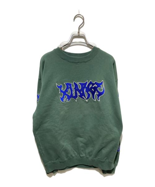 X-LARGE（エクストララージ）X-LARGE (エクストララージ) METAL CREW SWEAT/刺繍スウェット グリーン サイズ:Ｌ 未使用品の古着・服飾アイテム