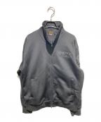 VANSONバンソン）の古着「ボーンプリントトラックジャケット」｜ブラック