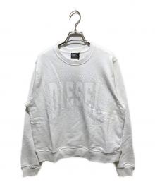 DIESEL（ディーゼル）の古着「装飾ロゴスウェット」｜ホワイト