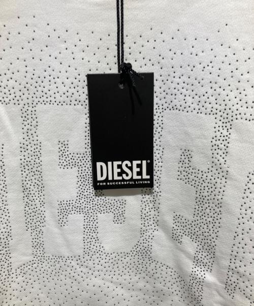 DIESEL（ディーゼル）DIESEL (ディーゼル) 装飾ロゴスウェット ホワイト サイズ:L 未使用品の古着・服飾アイテム