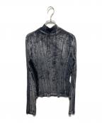 DIESELディーゼル）の古着「ロゴ刺繍ハイネックカットソー/Shirt T-SLIMY TOP」｜ブラック