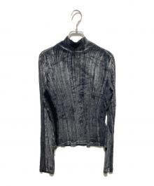DIESEL（ディーゼル）の古着「ロゴ刺繍ハイネックカットソー/Shirt T-SLIMY TOP」｜ブラック