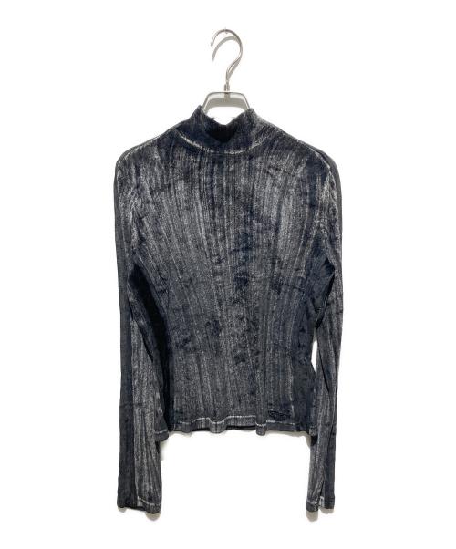DIESEL（ディーゼル）DIESEL (ディーゼル) ロゴ刺繍ハイネックカットソー/Shirt T-SLIMY TOP ブラック サイズ:L 未使用品の古着・服飾アイテム