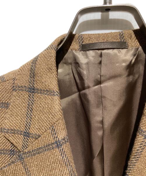 SHIPS（シップス）SHIPS (シップス) LORO PIANA (ロロピアーナ) 3Bチェックテーラードジャケット ベージュ サイズ:44の古着・服飾アイテム