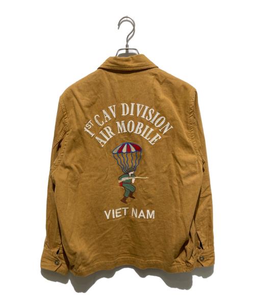 HOUSTON（ヒューストン）HOUSTON (ヒューストン) COTTON LINEN VIETNAM JACKET ブラウン サイズ:Lの古着・服飾アイテム