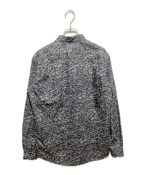 PAUL SMITH（ポールスミス）Paul Smith (ポールスミス) 英字プリント総柄シャツ ブラック サイズ:Lの古着・服飾アイテム