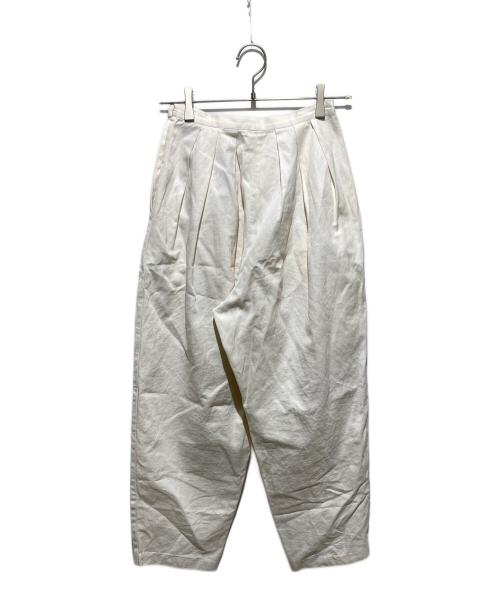 edit.for lulu（エディットフォールル）edit.for LuLu (エディットフォールル) タックジョガーパンツ ホワイト サイズ:34の古着・服飾アイテム