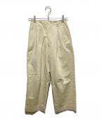 AURALEEオーラリー）の古着「タックパンツ/ WASHED FINX LIGHT CHINO WIDE PANTS」｜ベージュ