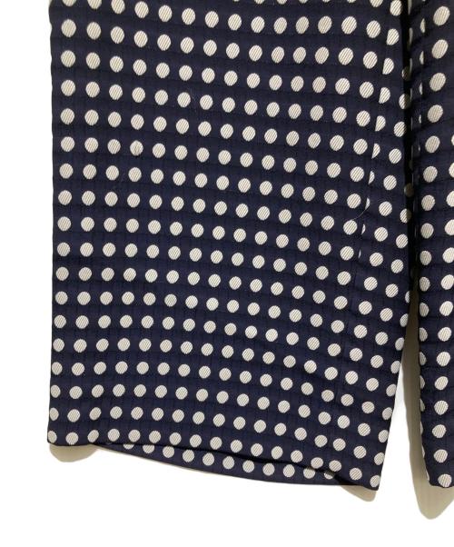 TOMORROW LAND（トゥモローランド）TOMORROW LAND (トゥモローランド) ドレーピードット ストレートパンツ ホワイト×ネイビー サイズ:34の古着・服飾アイテム