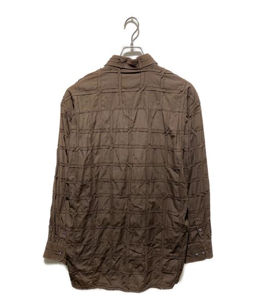 IKE BEHAR（アイクベーハ）IKE BEHAR (アイクベーハ) デザインシャツ ブラウン サイズ:XLの古着・服飾アイテム