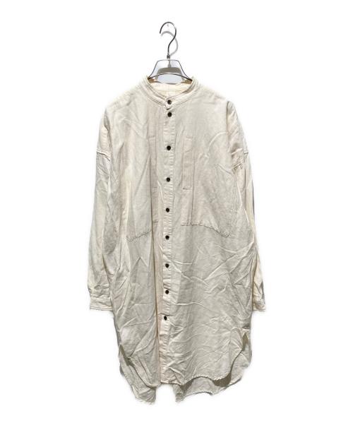 O project（オープロジェクト）O project (オープロジェクト) ウールコットンロングシャツ アイボリー サイズ:Ｓの古着・服飾アイテム