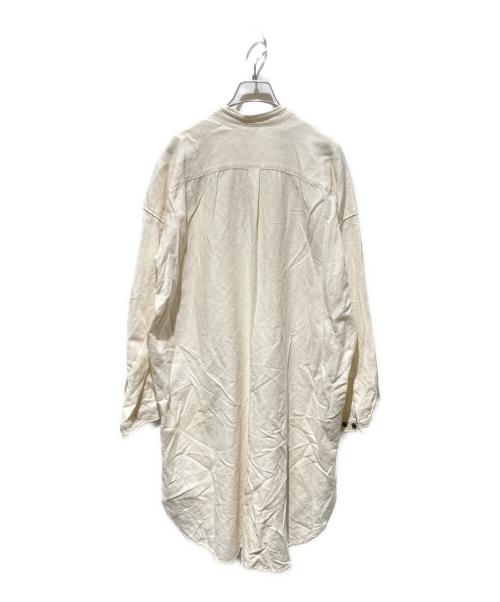 O project（オープロジェクト）O project (オープロジェクト) ウールコットンロングシャツ アイボリー サイズ:Ｓの古着・服飾アイテム