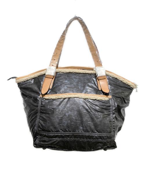 DIESEL（ディーゼル）DIESEL (ディーゼル) ポーチ付きトートバッグ ブラック 未使用品の古着・服飾アイテム