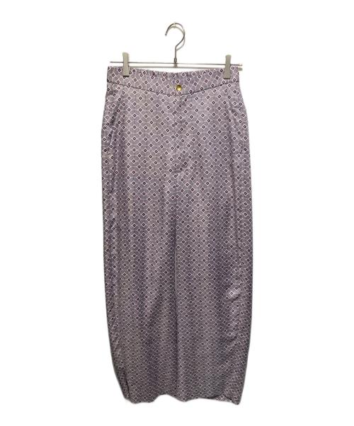 6(ROKU) BEAUTY&YOUTH（ロク ビューティーアンドユース）6(ROKU) BEAUTY&YOUTH (ロク ビューティーアンドユース) SQUARE LINE PANTS/パンツ パープル サイズ:34 未使用品の古着・服飾アイテム