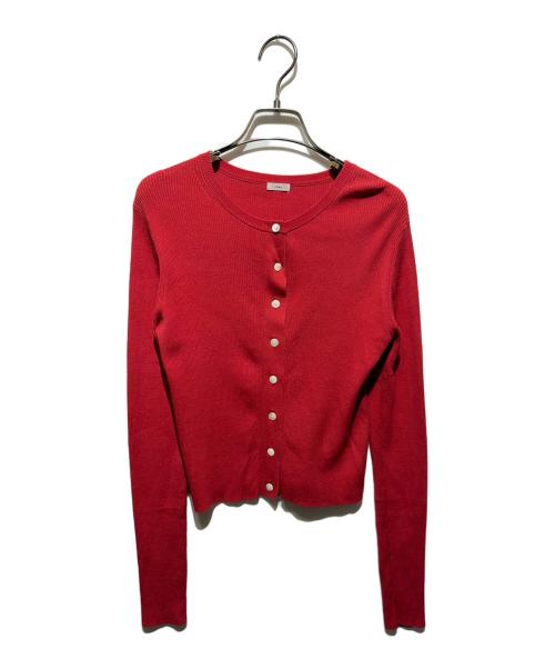 IENA（イエナ）IENA (イエナ) 2*1リブショートカーディガン レッド サイズ:FREEの古着・服飾アイテム