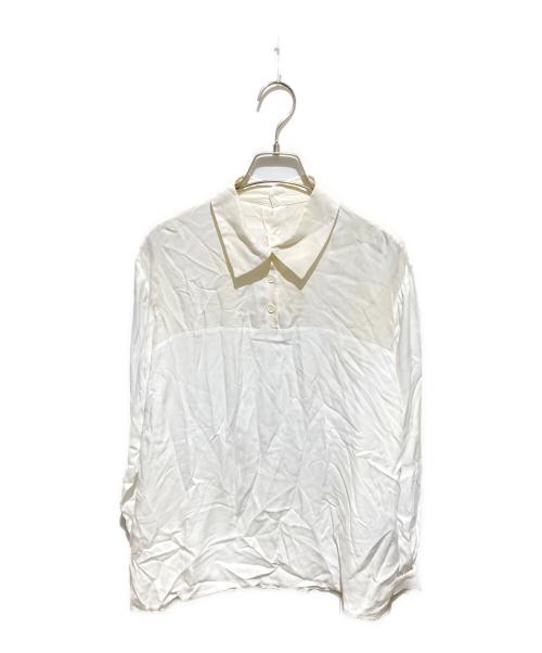 LIMI feu（リミフゥ）LIMI feu (リミフゥ) 切替レーヨンシャツ ホワイト サイズ:Sの古着・服飾アイテム